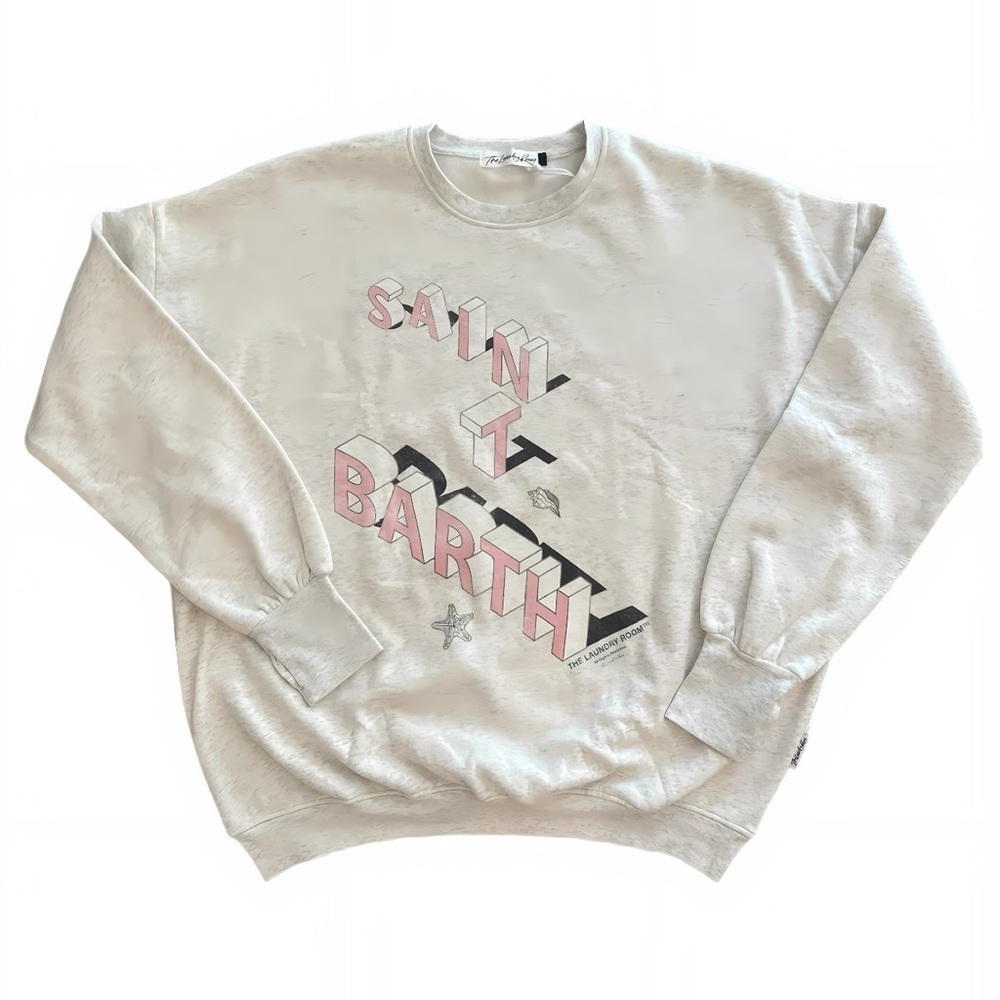 The Laundry Room Saint Barth Graphic Sweatshirt Gray Medium NWT